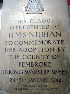 HMS Nubian memorial plaque